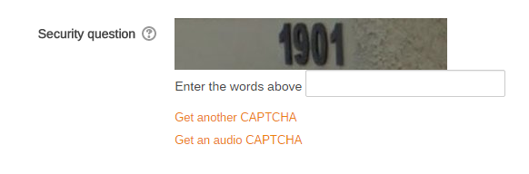 a reCAPTCHA element
