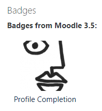 Profile Displays Badge