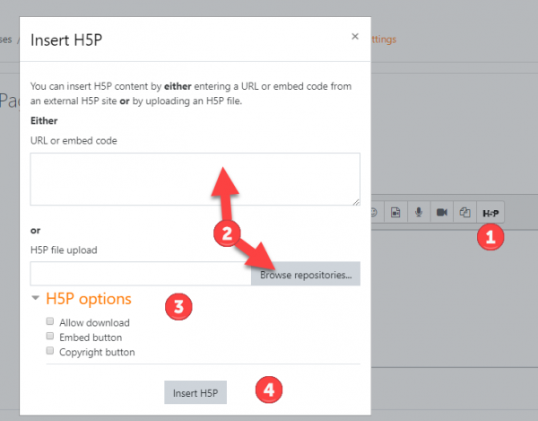 inserting h5p