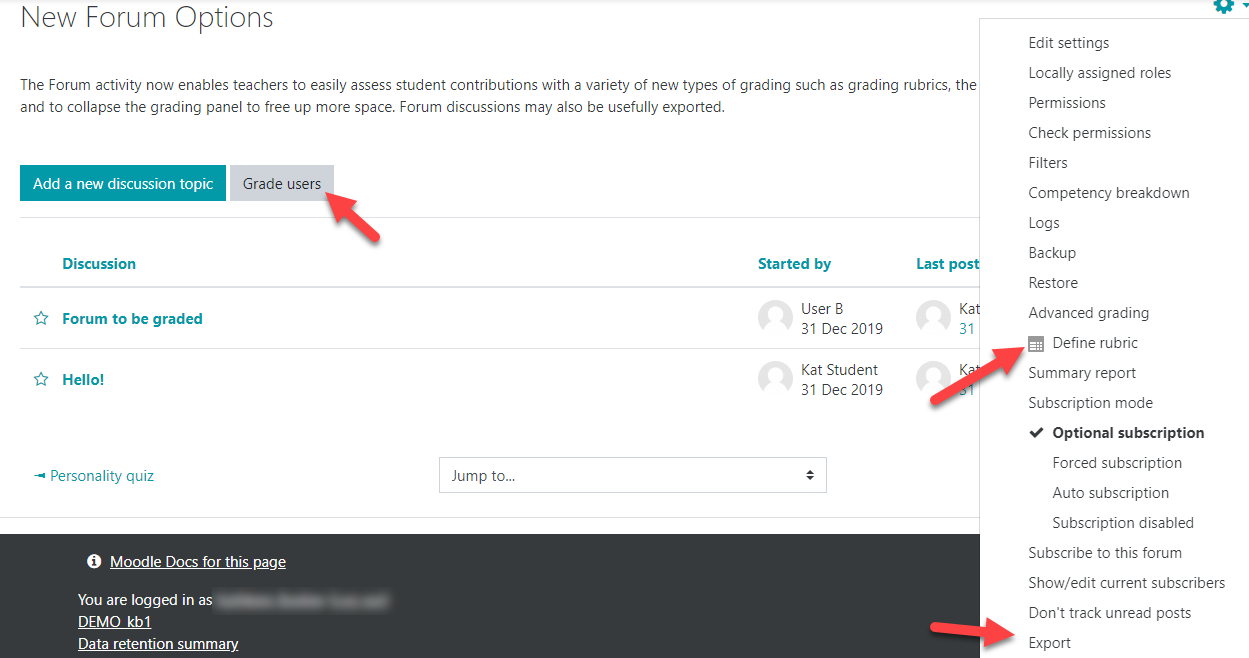 New options for grading and exporting